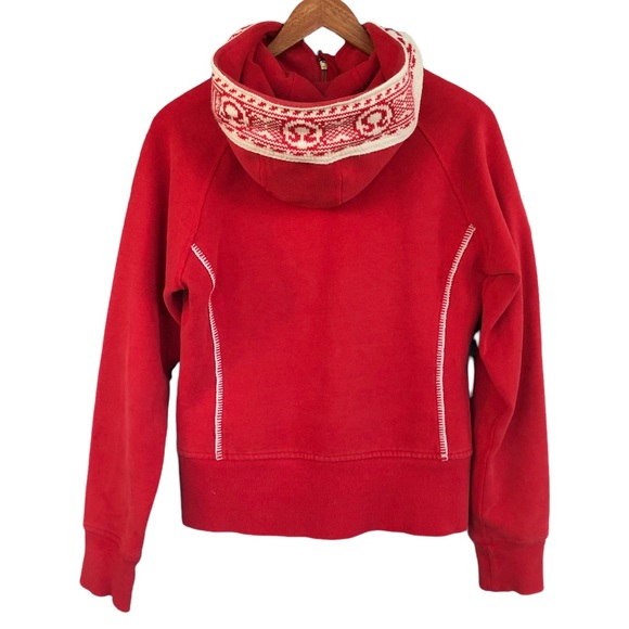 Lululemon Athletica Canada Scuba Hoodie Size 8 Red White Jacket Rare HTF - Picture 8 of 11